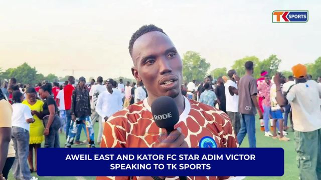 Aweil East attacker Admin Victor after victory in Semi-final