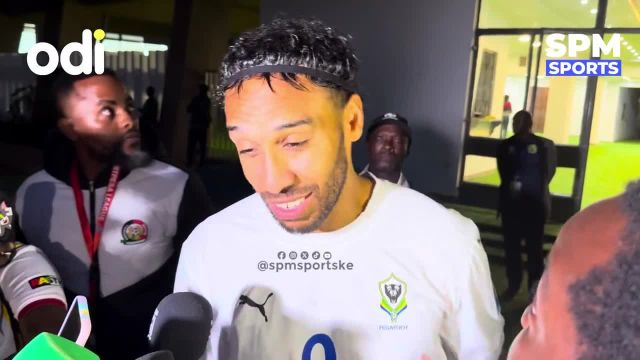 Aubameyang Reacts After Scoring 4 Goals in Gabons 4-3 Win vs. Gambia