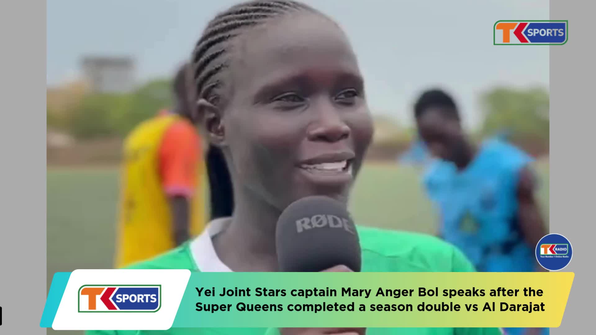 Juba. Friday, 13th March | Mary Anger is delighted following Yei Joint Stars' comfortable 10-0 victory over Al Darajat in the Semi-final Second leg on Friday morning at Buluk
