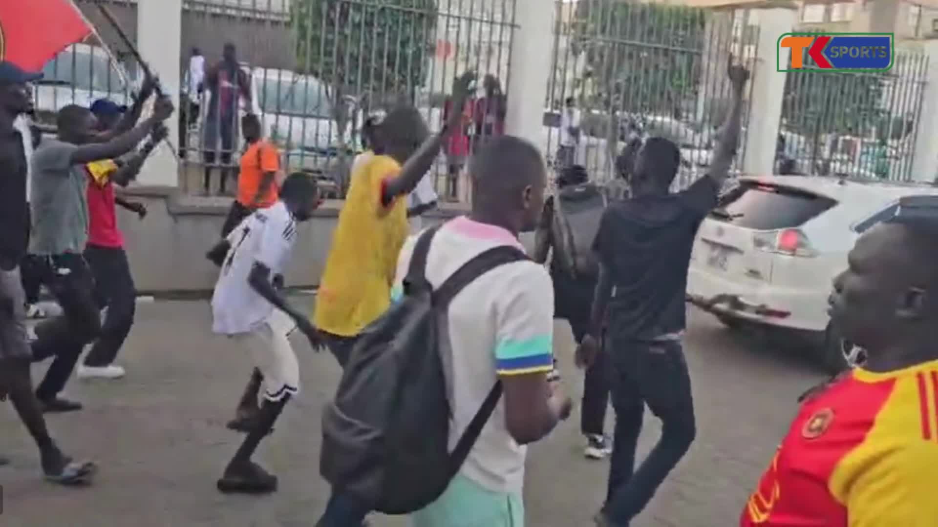 El Merriekh FC Bentui Fans celebrate their 1-0 victory in South Sudan Cup Quarter-final against arch rivals Jamus SCat Juba Stadium