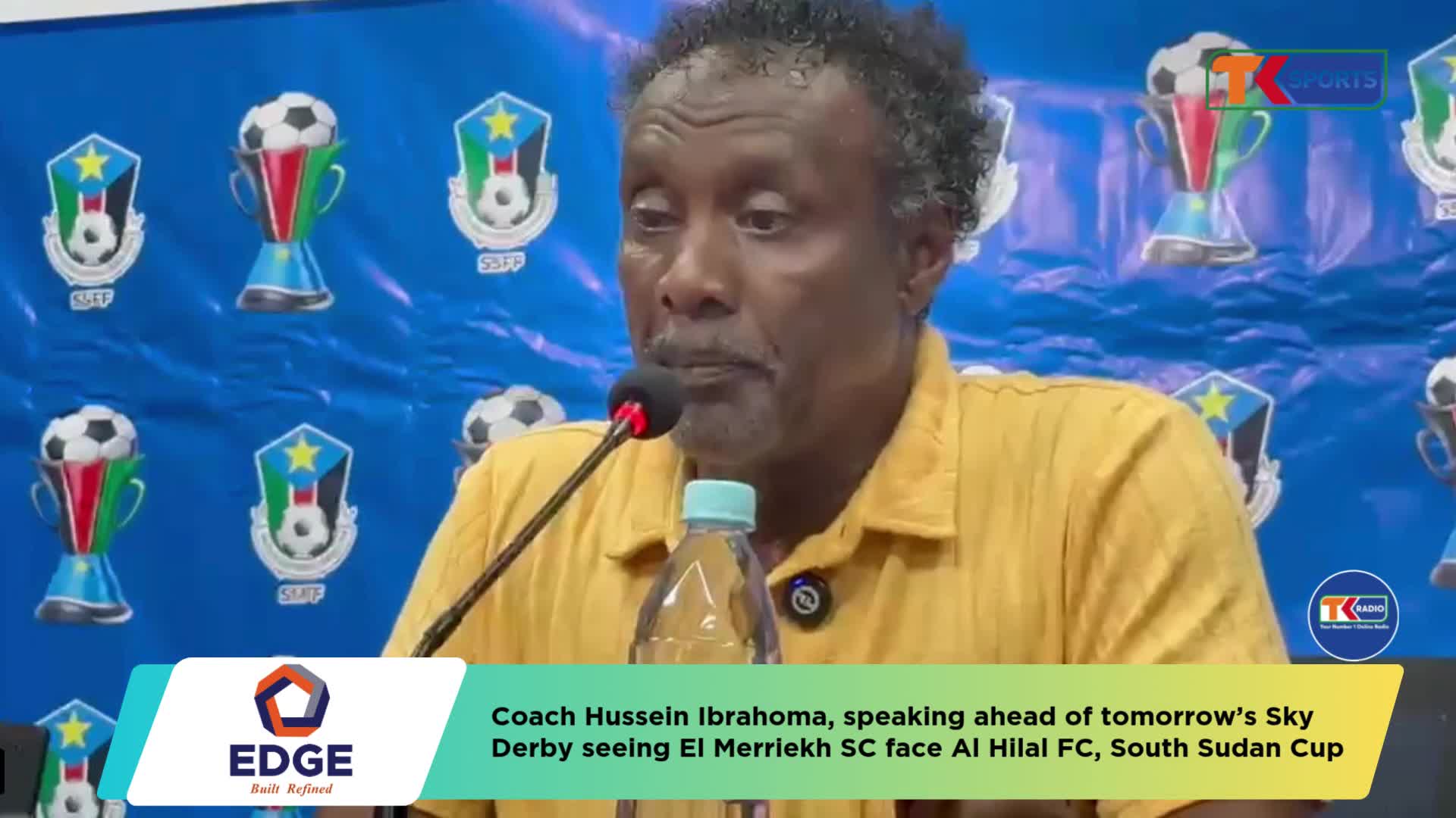 El-Merriekh Bentui head coach Hussein Ibrahoma | South Sudan Cup Semi-final 2025-26